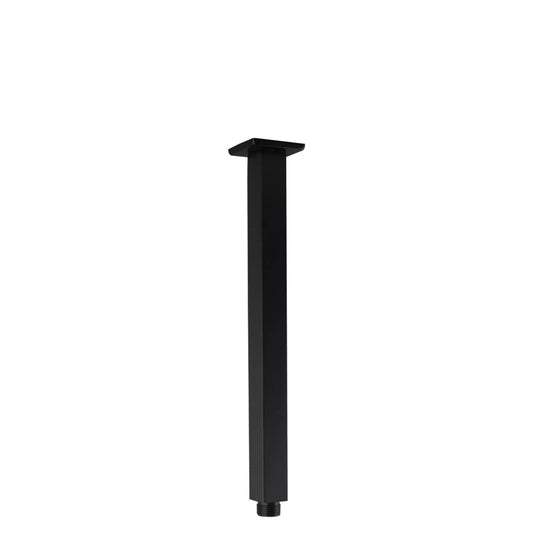 Square Black Ceiling Shower Arm 300mm