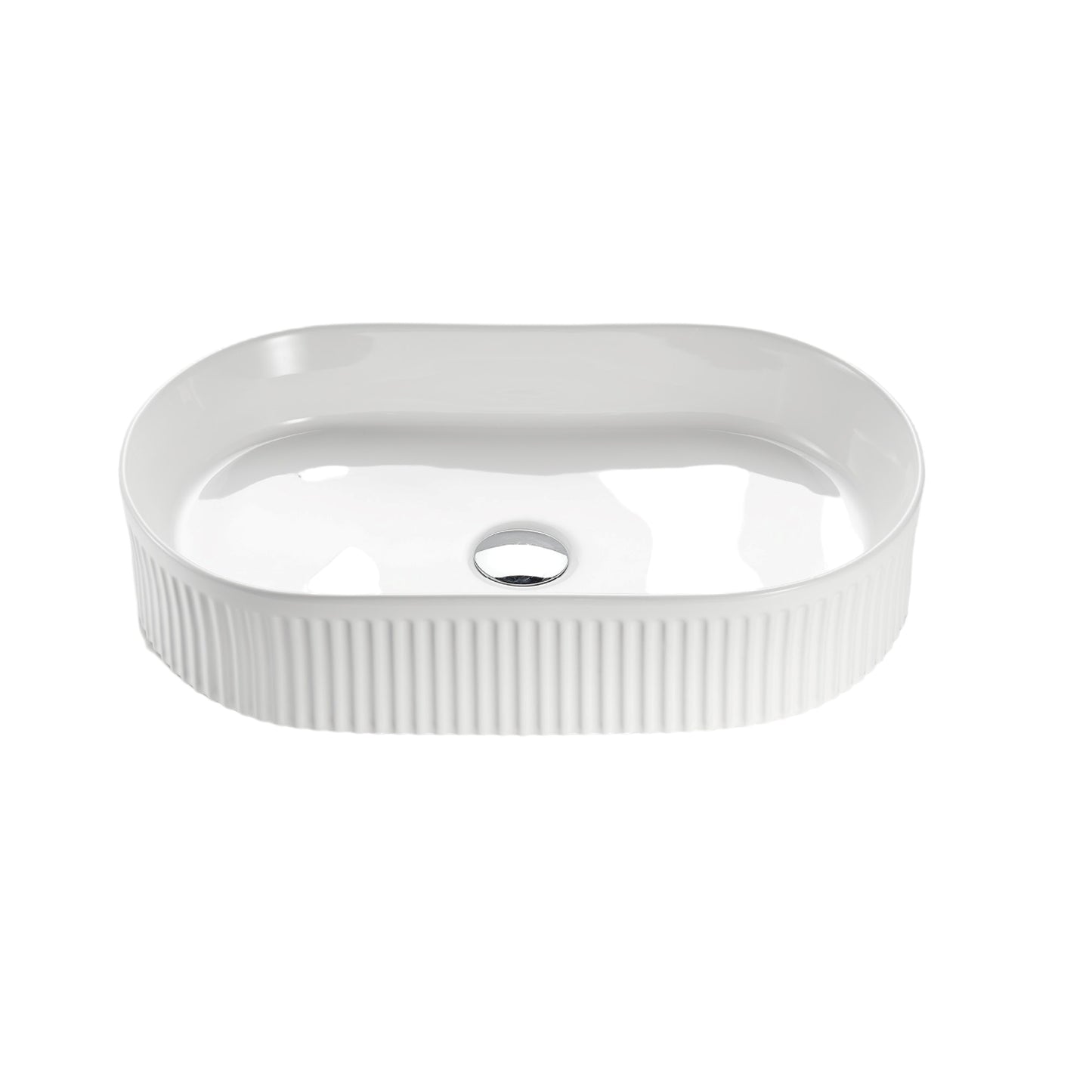 ND-WB0011 -Cascade Flute Oval Art Basin