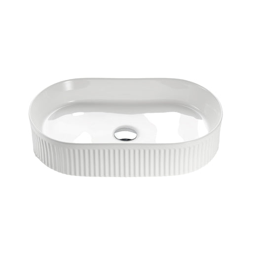 ND-WB0011 -Cascade Flute Oval Art Basin