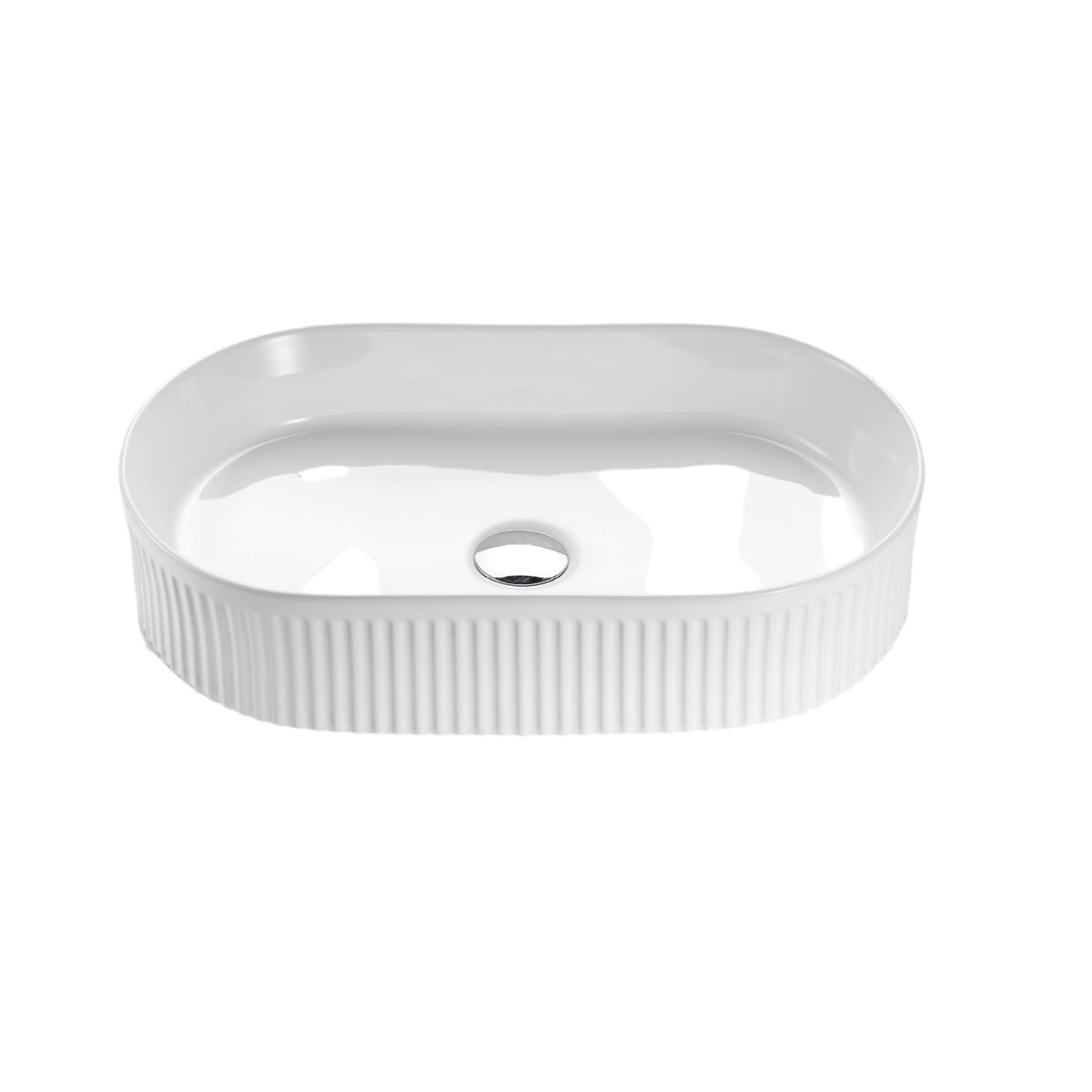 Bellevue Flute Oval Art Basin 58mmmx360mmx120mm GW