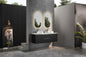 Matte Black Wall Hung PVC Cabinet with Soft Closing Door