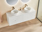 White Wall Hung PVC Cabinet with Soft closing door