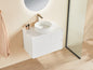 White Wall Hung PVC Cabinet with Soft closing door