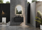 Matte Black Wall Hung PVC Cabinet with Soft Closing Door