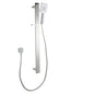 Square Chrome Sliding Shower Rail with 3 Mode Handheld Shower