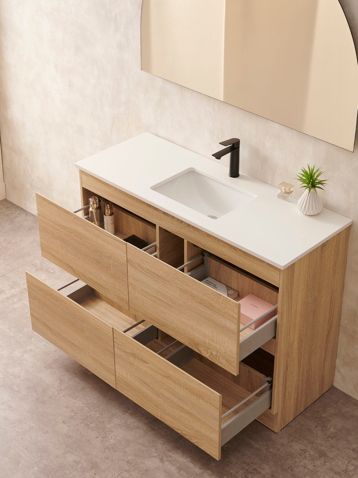 Natural Timber Freestanding Vanity