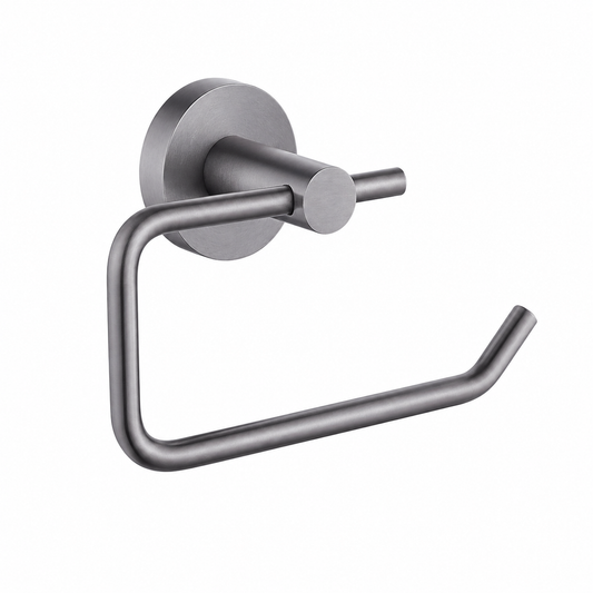 Round Gun Metal Grey Toilet Paper Roll Holder