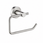 Round Brushed Nickel Toilet Paper Roll Holder