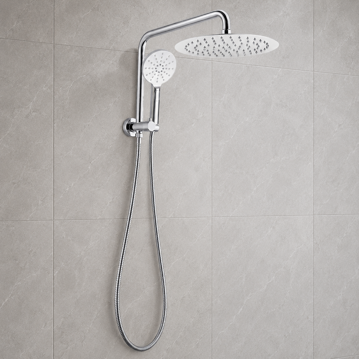 ND-SS0001-10'' Round Chrome Shower Station