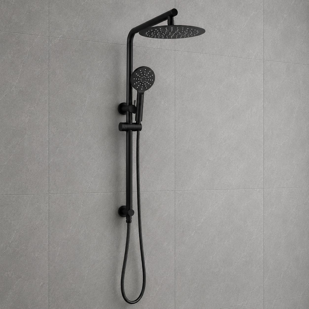 ND-SS0002-10'' Round Black Shower