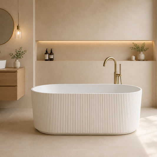 Verona Fluted Oval Freestanding Bathtub