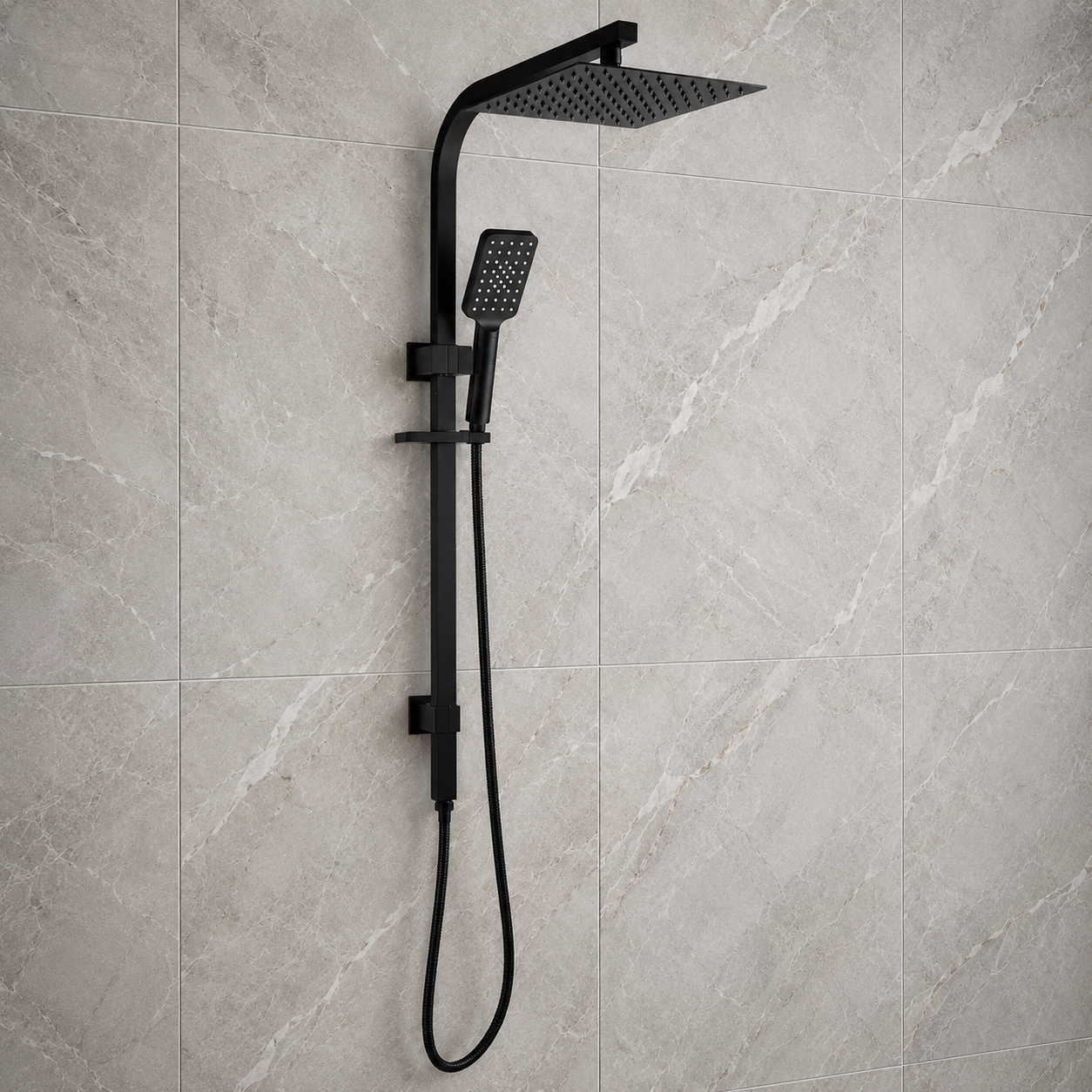ND-SS0003-10" Square Black Shower