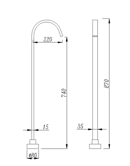 Black Square Floor Standing Mixer