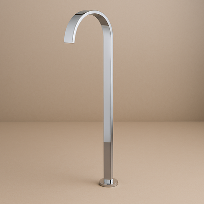Chrome Square Floor Standing Mixer