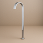 Chrome Square Floor Standing Mixer