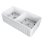 Ceramic Double Bowl Kitchen Sink 845mm