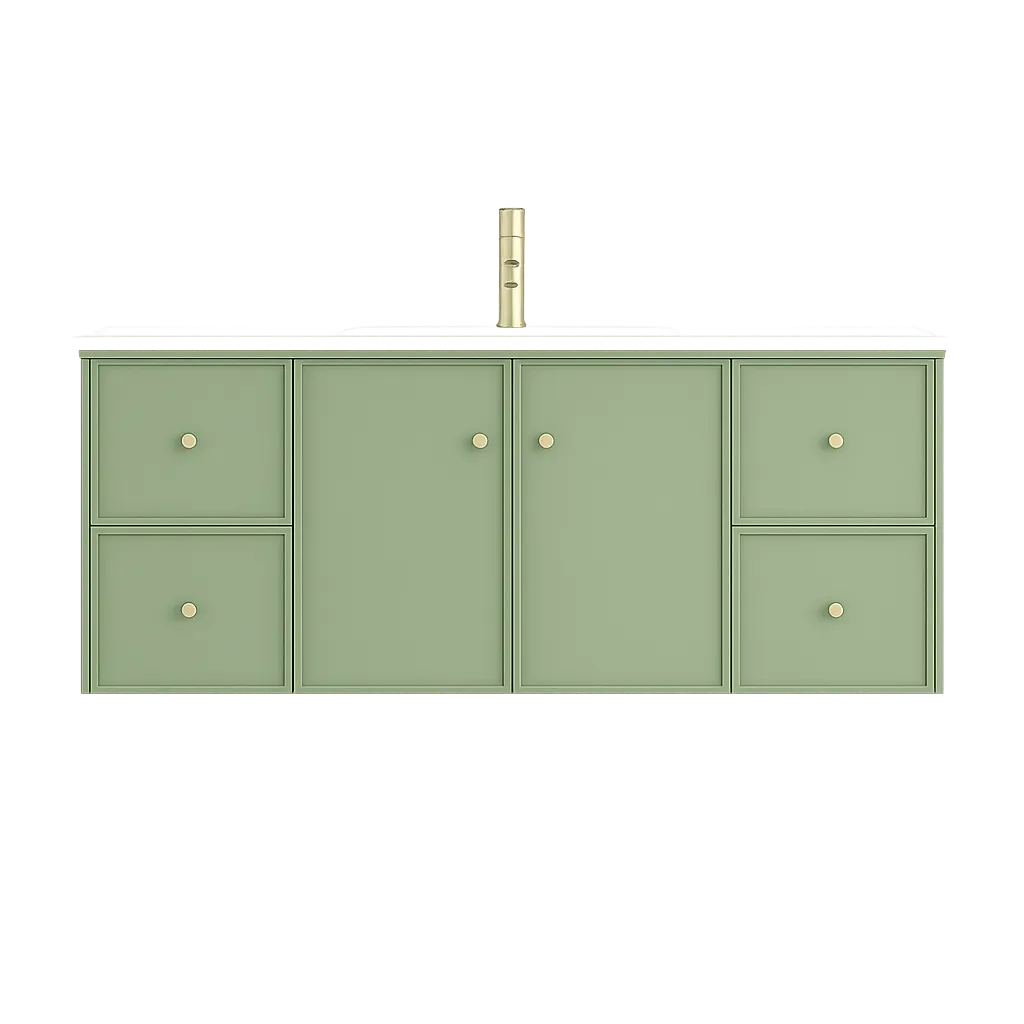 Miami Green Wall Hung PVC Cabinet
