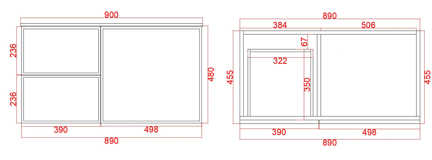 Miami White Wall Hung PVC Cabinet