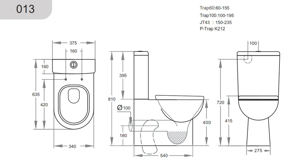 ND-TL0005 Rio - Box Rim Toilet Suite 013