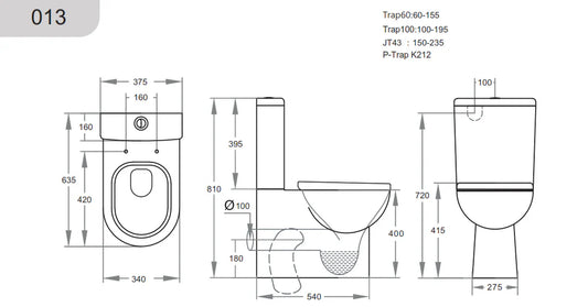 Rio - Box Rim Toilet Suite 013