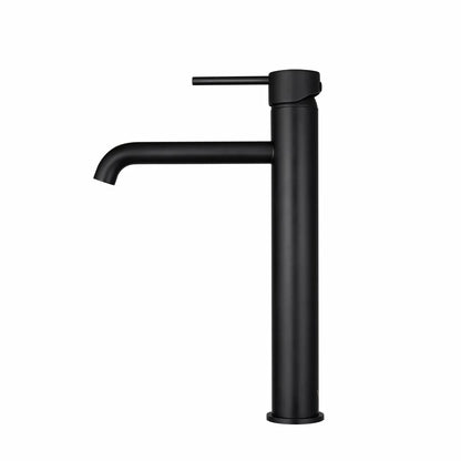 Luma PIN Series Round Black Tall Basin Mixer