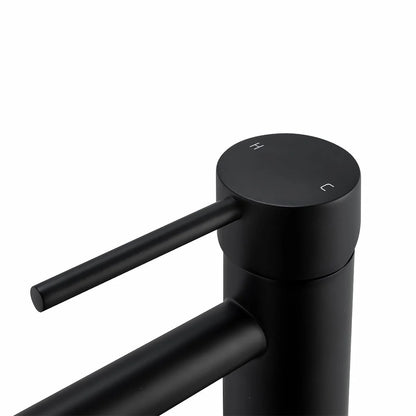 Luma PIN Series Round Black Tall Basin Mixer