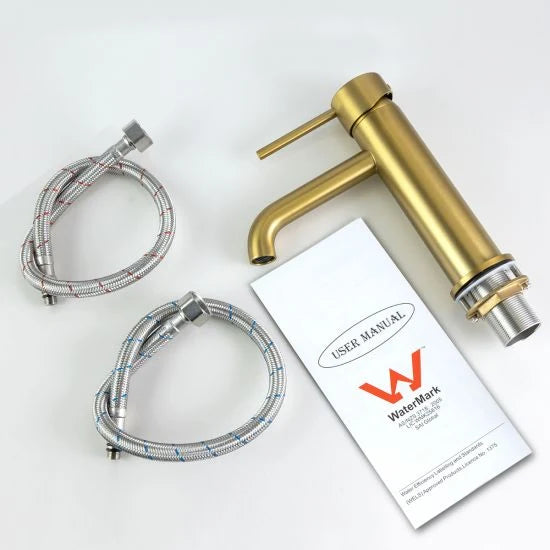 Luma PIN Series Round Brushed Basin Mixer