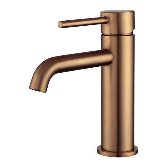 Luma PIN Series Round Brushed Copper Basin Mixer