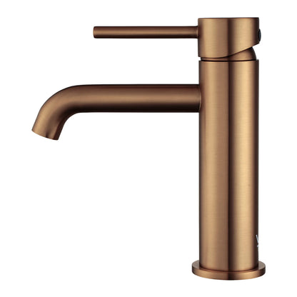 Luma PIN Series Round Brushed Copper Basin Mixer