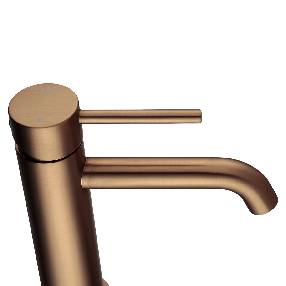 Luma PIN Series Round Brushed Copper Basin Mixer