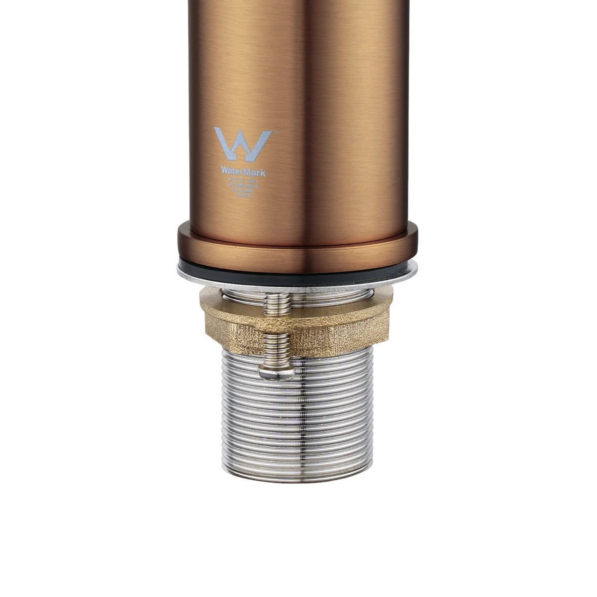 Luma PIN Series Round Brushed Copper Basin Mixer