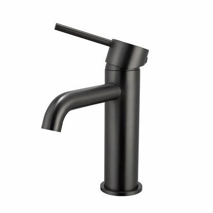 Luma PIN Series Round Brushed Gun Metal Grey Basin Mixer