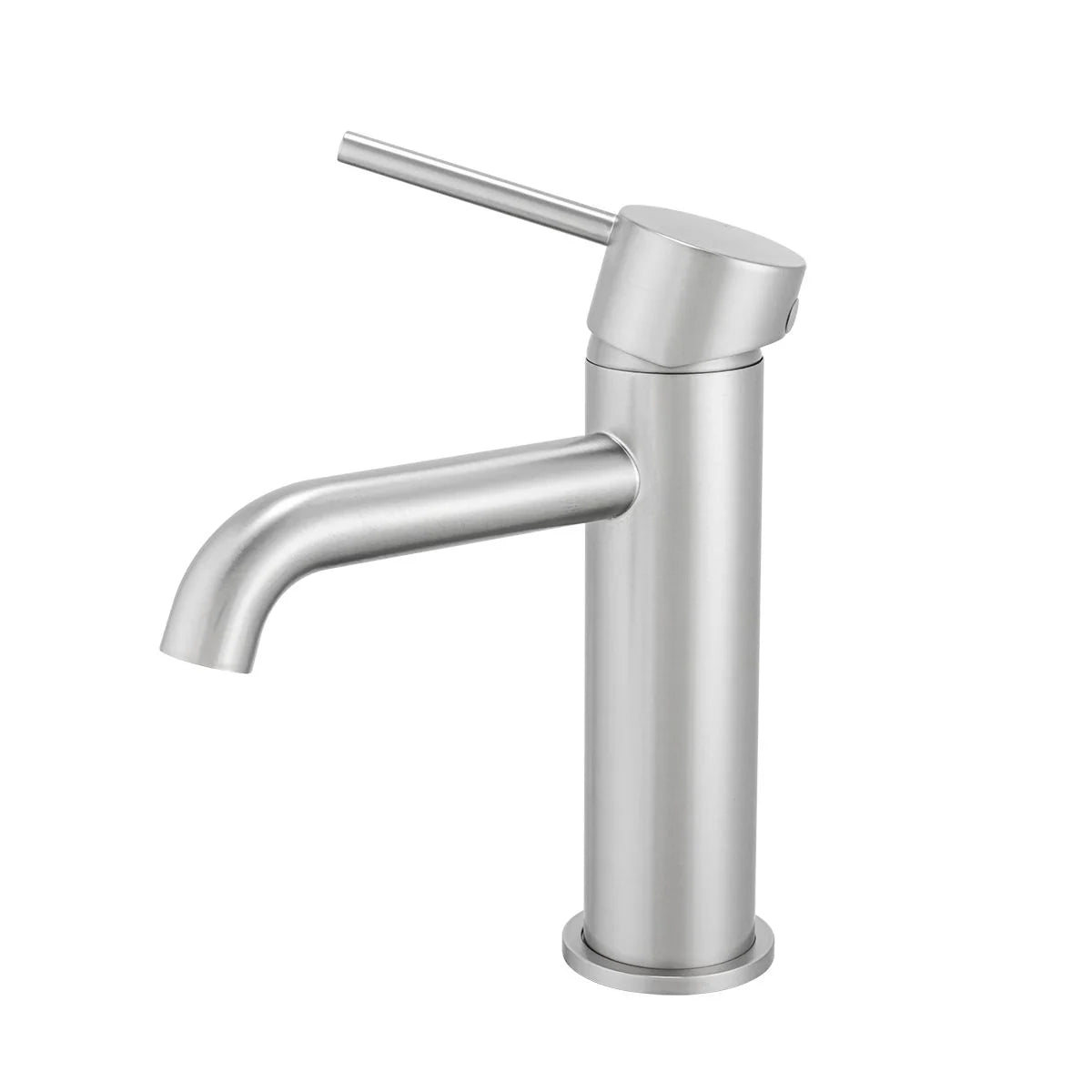 Luma PIN Series Round Brushed Nickel Basin Mixer