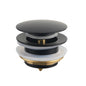 40mm Popup Waste, Non Overflow Matte Black