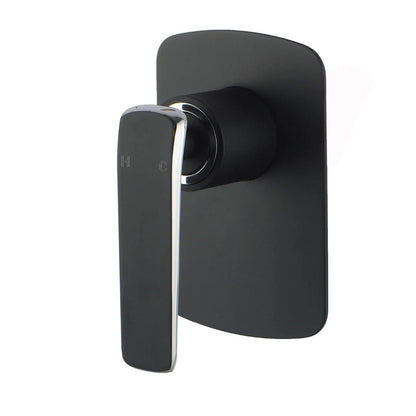 Nuri Matte Black & Chrome Wall Mixer