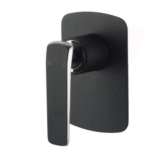 Nuri Matte Black & Chrome Wall Mixer