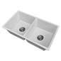 Double Bowl White Granite Quartz Stone Kitchen Sink