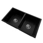 Double Bowl Black Granite Quartz Stone Kitchen Sink