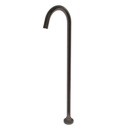 Orico Round Gun Metal Grey Stainless Steel Freestanding Bath Spout