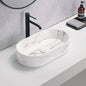 White Carrara Oval Ceramic Basin