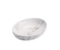 Matte White Oval  Carrara with gold vein