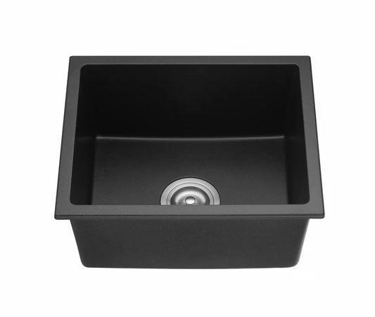 Square Black Granite Quartz Stone Kitchen Sink