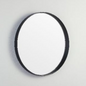 Black Framed Round Mirror 700x700x35mm