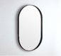 Black Framed Oval Mirror 600x1000x35mm