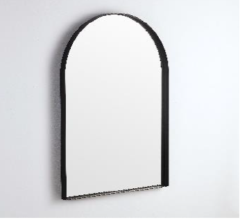 Black Framed Arch Mirror 600x900x35mm