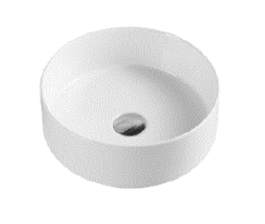 Matte White Above Counter Round Basin
