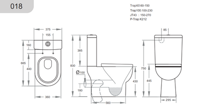 ND-TL0006 Bela Skew Toilet Suite