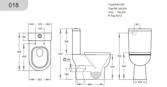 Bela Skew Toilet Suite