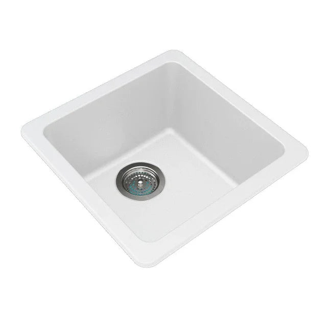 Square White Granite Quartz Stone Kitchen Sink