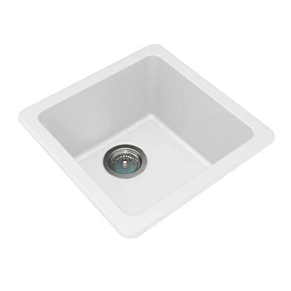 Square White Granite Quartz Stone Kitchen Sink